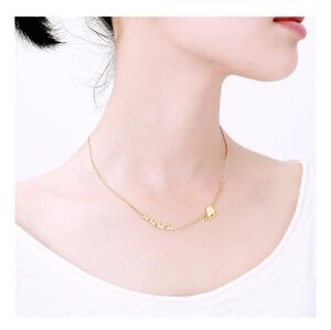 Gold Plated Santa Sleigh and Reindeer Necklace